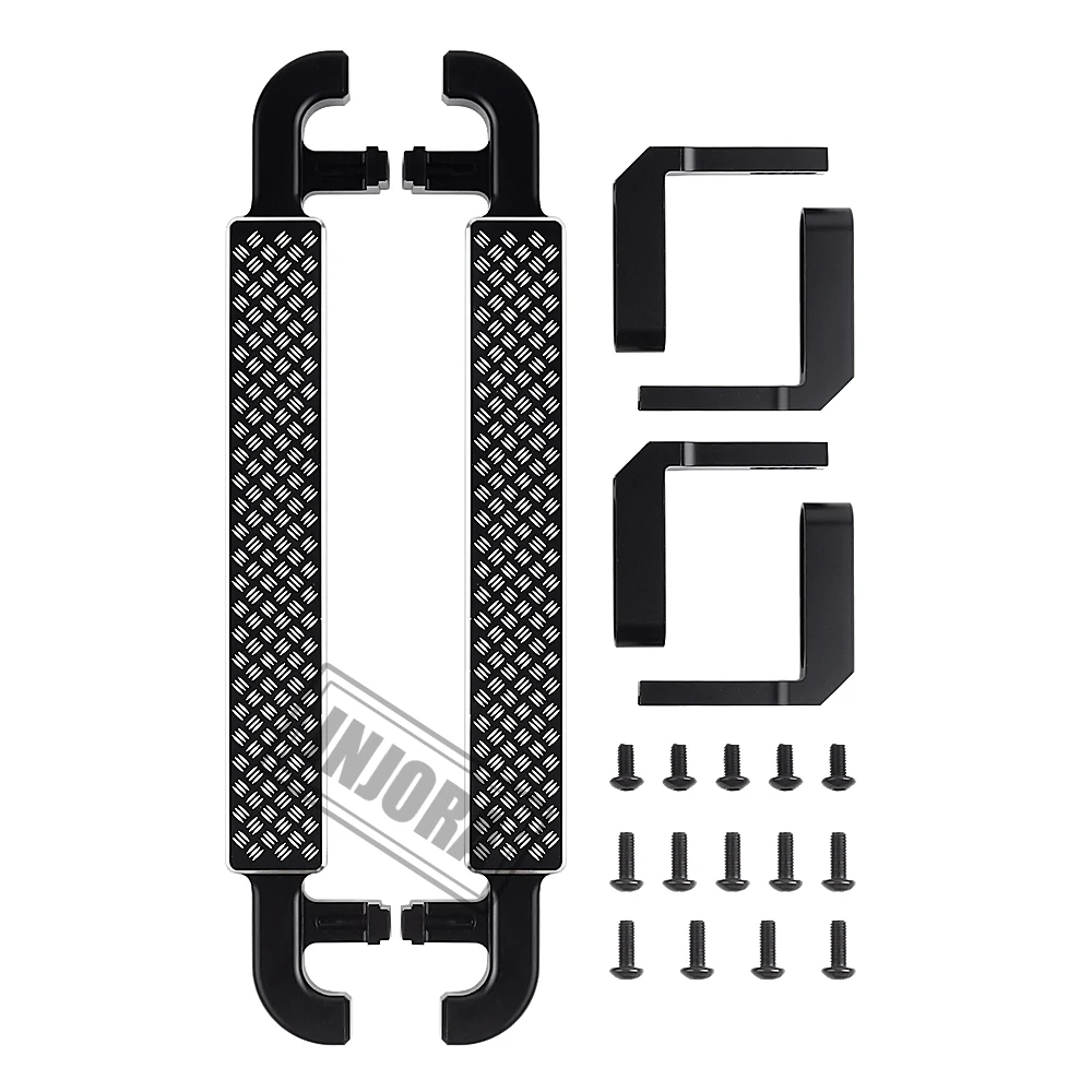 INJORA 2 шт. Металлическая черная боковая педаль для 1/10 RC Гусеничный автомобиль Traxxas TRX4 TRX-4