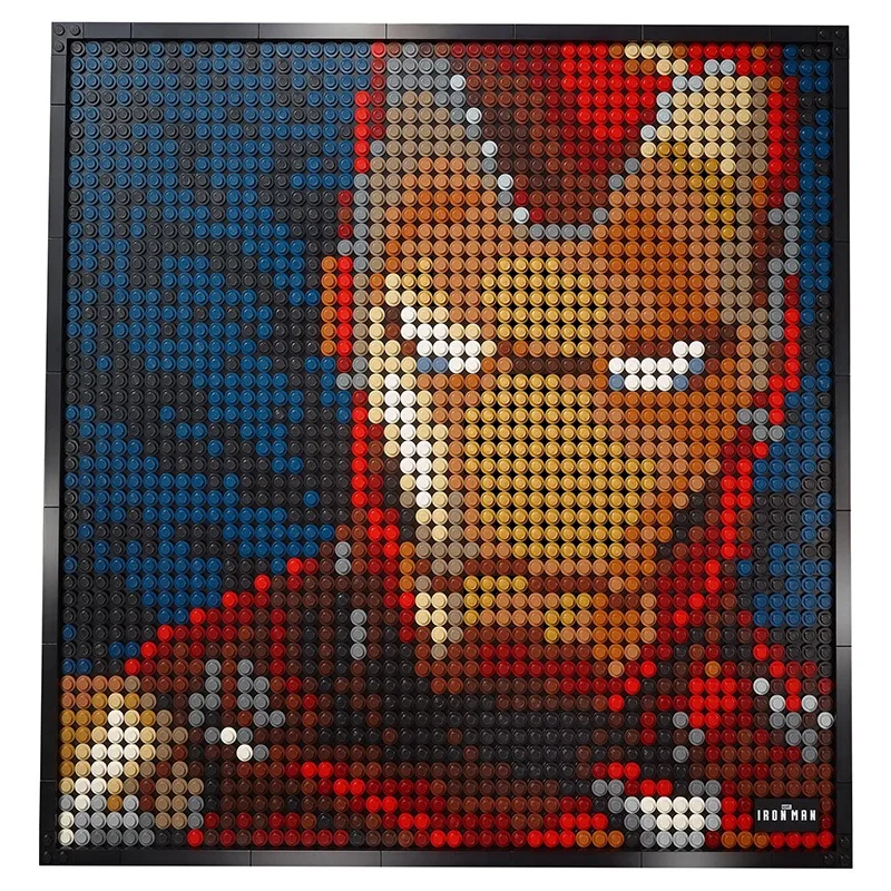 Художественная мозаика Pixel MOC Набор для творчества Железный человек строительный