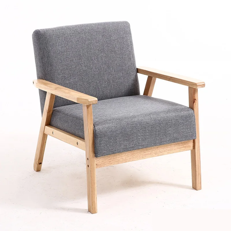 Solid wood Sofa Chair Café Sofa bedroom living room balcony lazy chair leisure fabric home sofa leisure sofa Solid wood Sofa Chair Café Sofa bedroom living room balcony lazy chair leisure fabric home sofa leisure sofa
