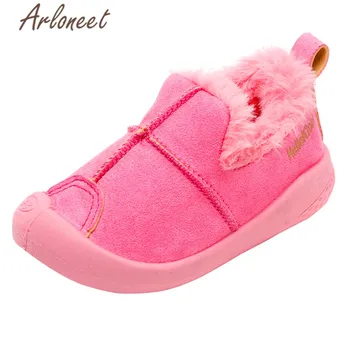 

ARLONEET Baby Shoes Girls flock shoes children running plush shoes warm 2019 Toddler boys Sports Sneakers Casual Anti-slip shoes