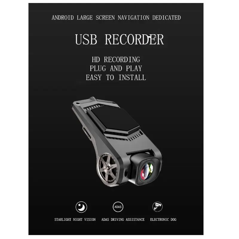 

USB Full HD Car DVR Camera ADAS Driving Video Recorder Dash Cam Loop Recording U1JF