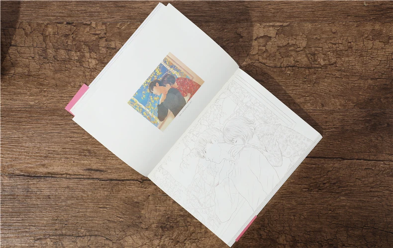 Korean heart temperature adult art painting book filling book lovers relief graffiti coloring book  55