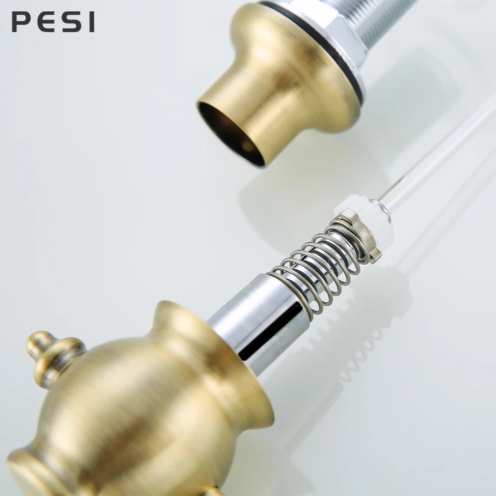 Brass Kitchen Soap Dispenser Sink Liquid Soap Bottle Bathroom Detergent Liquid Hand Wash Dispenser Pumps,Brushed Gold.