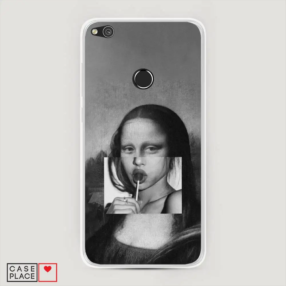 Чехол Силиконовый для Huawei P8 Lite 2017 Mona Lisa sucking lollipop защитный тонкий мягкий