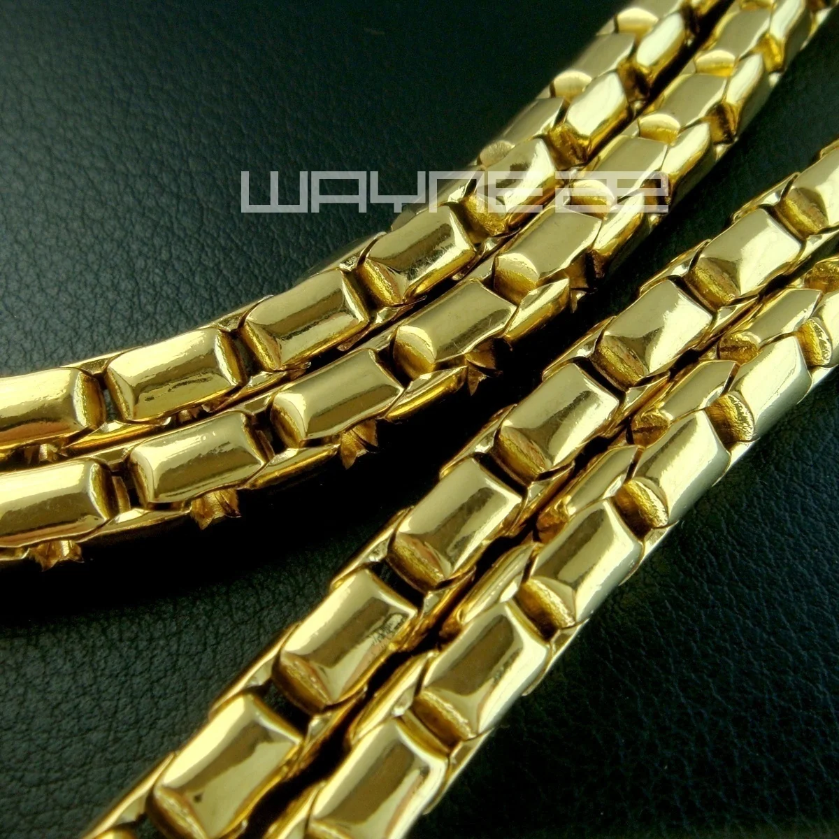 18CT желтого золота GF Для мужчин 50 см 60 70 Длина 3 5 мм 4 6 * ширина толстая цепочка