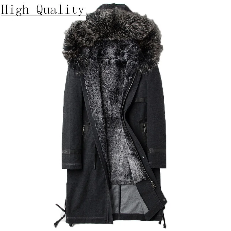 ^*Best Offers Мужская зимняя куртка с натуральным мехом, парка из кроличьего меха, джинсовое длинное пальто, воротник из лисьего меха размера плюс, Veste Homme ... ^*Best Offers Мужская зимняя куртка с натуральным мехом, парка из кроличьего меха, джинсовое длинное пальто, воротник из лисьего меха размера плюс, Veste Homme ...