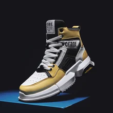 Мужские кроссовки с высоким берцем; классические высокие кроссовки на шнуровке; сезон весна-осень; Вулканизированная повседневная обувь на плоской подошве; Мужская обувь; zapatillas hombre