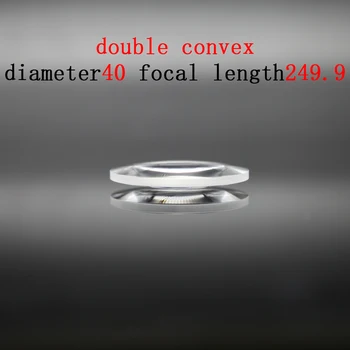 

Diameter 40mm Focal Length 249.9mm Optical Double Convex Lens Factory Custom Optical Glass Prism and Lens