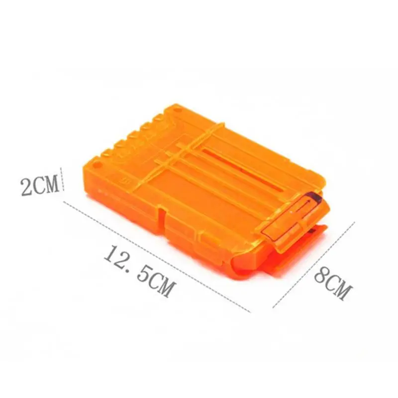 6-18 Orange Reload Clip For Nerf Magazine Round Darts Replacement Toy Gun Soft Bullet Clip For Nerf Blaster arma de brinquedo