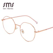 Sen maries, оптические прозрачные очки, женские очки для близорукости, оправа для очков, металлические очки, золотые прозрачные линзы, женские очки