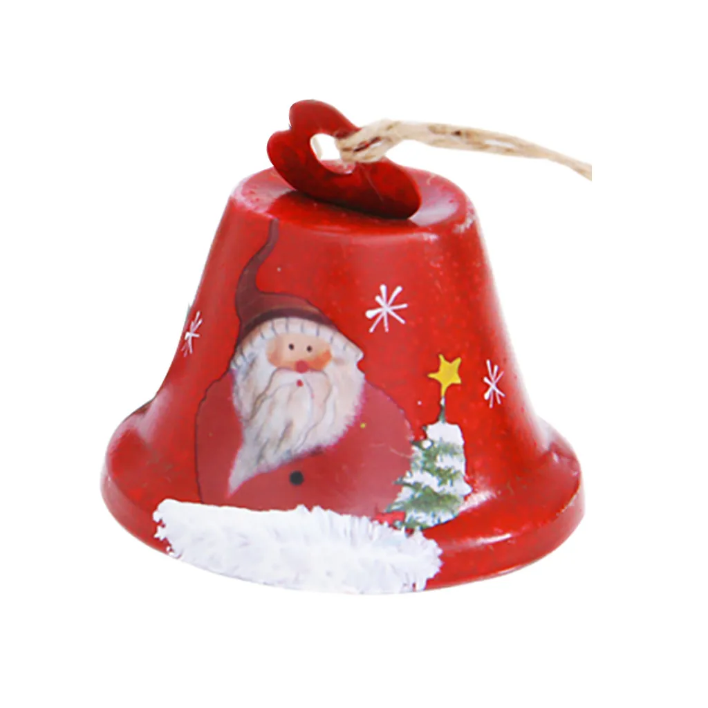 Рождественские колокольчики Санта-Клауса, кованые железные колокольчики, Висячие, украшенные Колокольчик для елки, кулон, зимние деревенские подарки# p9