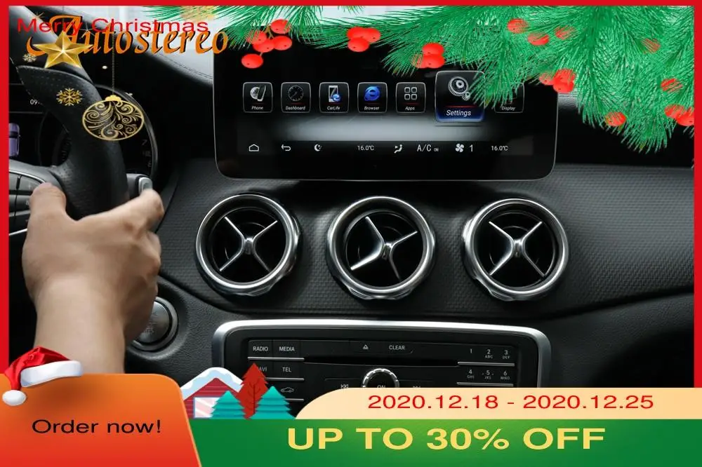 Автомобильный мультимедийный плеер 10 25 дюймов Android 9 0 для Mercede Benz CLA GLA A Class W176 2013 2019