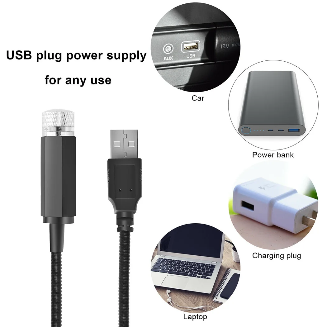 

Starry Night USB Projection Lamp​ 1 Pcs 5 V LED Lamps Light Parts Starlight Accessories Atmosphere Car Durable