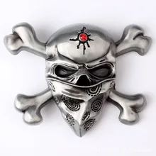 Skull skeleton belt buckle Belt DIY accessories Western cowboy style Smooth belt buckle Punk rock style k36