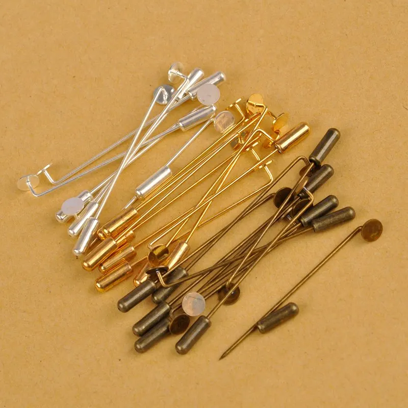

200pcs/lot 50mm with 6mm Glue Pad hijab pins straight stick pins scarf safety hijab fixed pins Wholesale