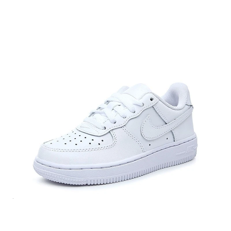 NIKE FORCE 1 оригинальные белые спортивные кроссовки для скейтбординга, дышащий светильник, кроссовки#314193-117