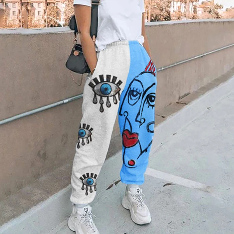  FREE SHIPPING Full Print Pattern Harem Pants JKP4455