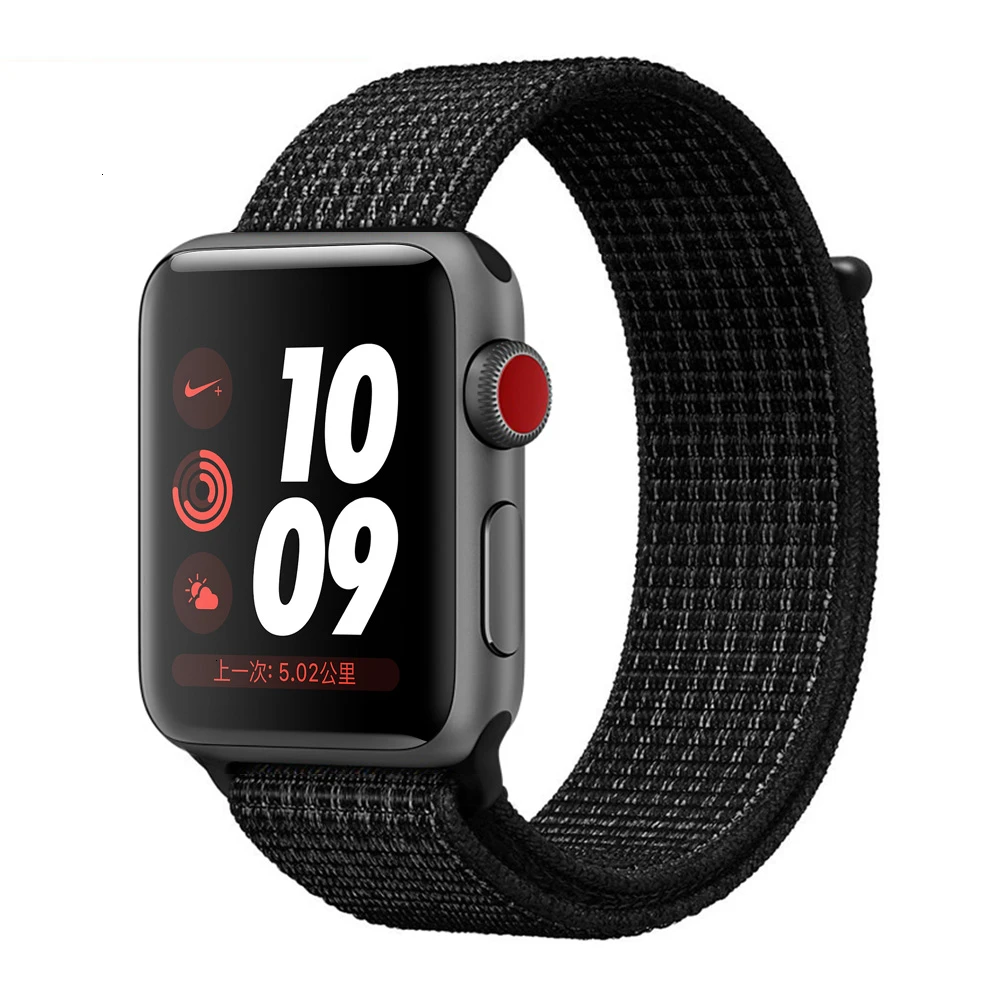 Нейлоновый ремешок для Apple Watch series 5 44 мм iwatch 42 мм ремешок 38 мм 40 мм iwatch sreies 4 3 2 pulseira браслет ремешок для часов - Цвет ремешка: NK Black