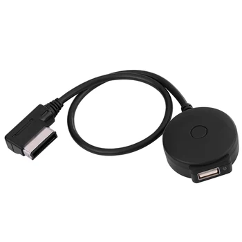 

2019 New Red-USB LED Mode Car AMI MDI Audio AUX Female USB Adapter Cable For Audi A6L/Q5/Q7/A8 For VW GTI Touareg CC Magotan
