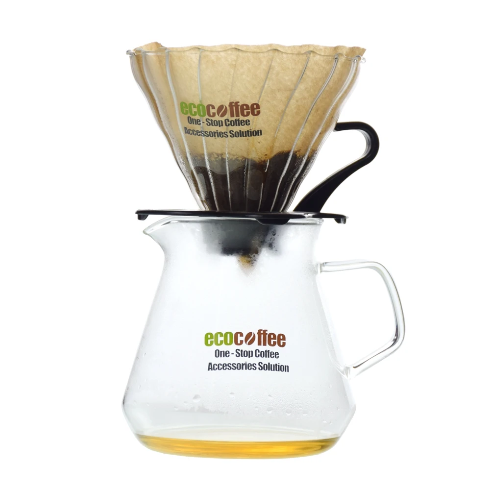 Eco coffee Value bundle V60 капельница+ 580 мл сервер+ 102 фильтры эспрессо Подарочный кофейный набор кофеварка