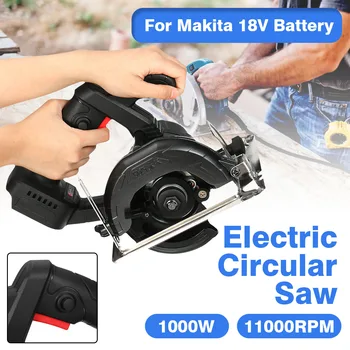 

Brushless 125mm Electric Circular Saw Handle Power Tools 1000w 11000RPM Woodworking Cutting Machine For Makita 18V Battery