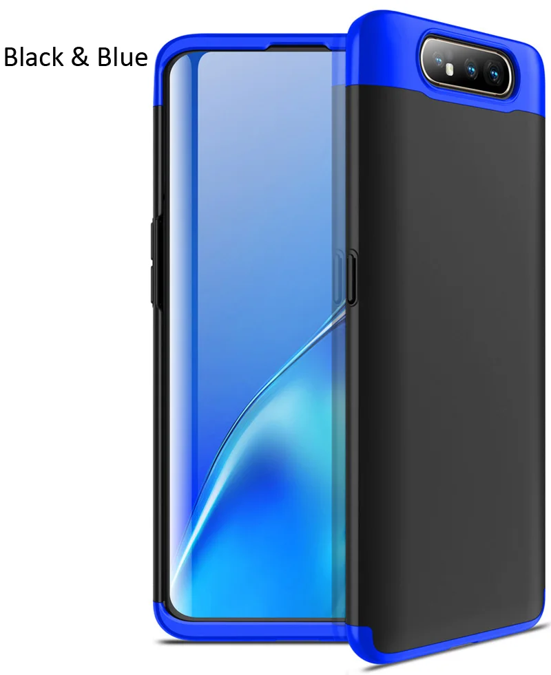 Чехол gkk для samsung Galaxy A80 A90 с полной защитой - Цвет: Black Blue