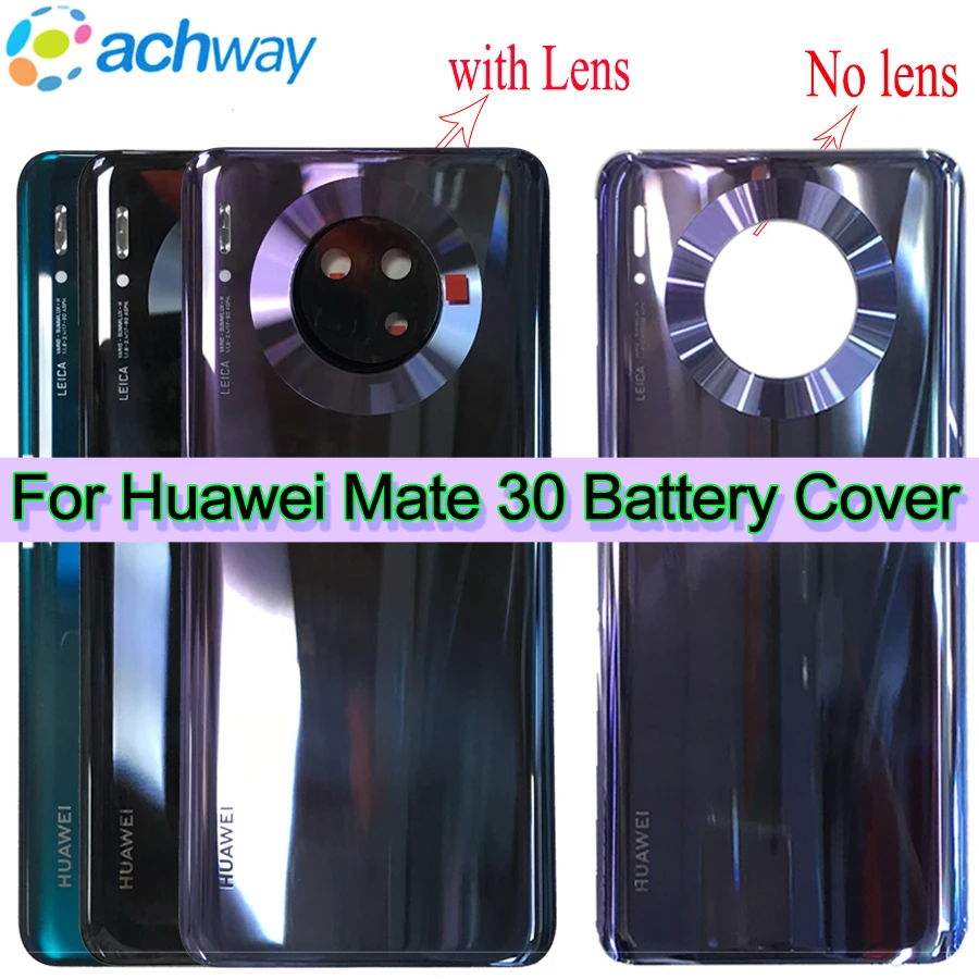 Huawei mate 30 Крышка для батареи, стеклянный чехол для задней двери для huawei mate 30, задняя крышка для батареи, корпус с объективом камеры, замена