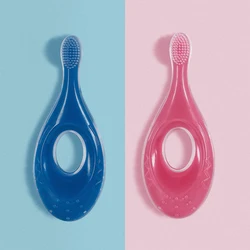 1Pcs Short Handle Design Cute Cartoon Baby Toothbrush 4 Colors Choose Infant Dental Oral Care Soft Baby Toothbrush