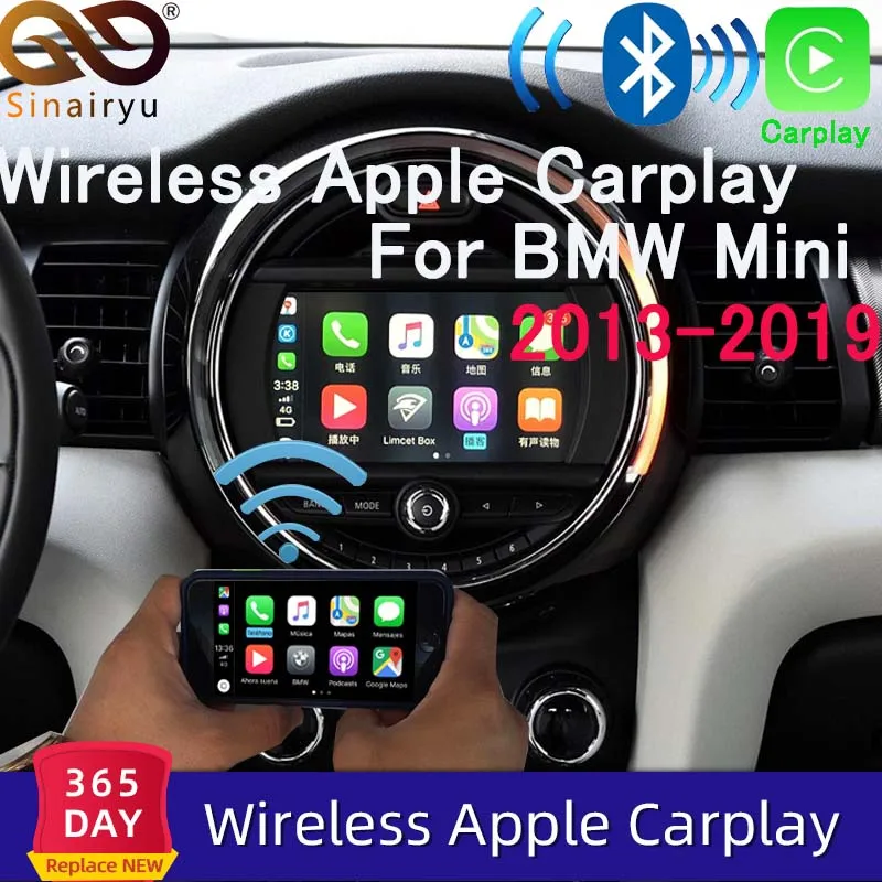 

Sinairyu Wireless Apple Carplay For BMW Mini NBT 8.8inch/6.5inch Screen 2013-2016 Airplay Android Auto Apple Mirroring Car Play