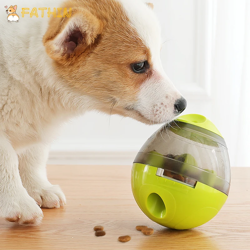 FATHIN Interactive Dog Food Treat Ball Bowl Toy Funny Pet Shaking Leakage Container Puppy Cat Slow Feed Tumbler | Дом и сад