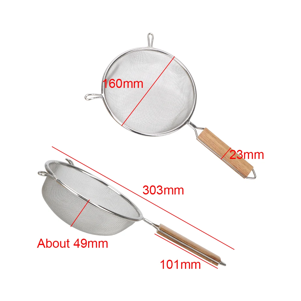 Пищевой фильтр для фруктового сока, сито для муки, масляный фильтр, дуршлаг, ручной экранный сетчатый кухонный инструмент, сетчатый фильтр из нержавеющей стали
