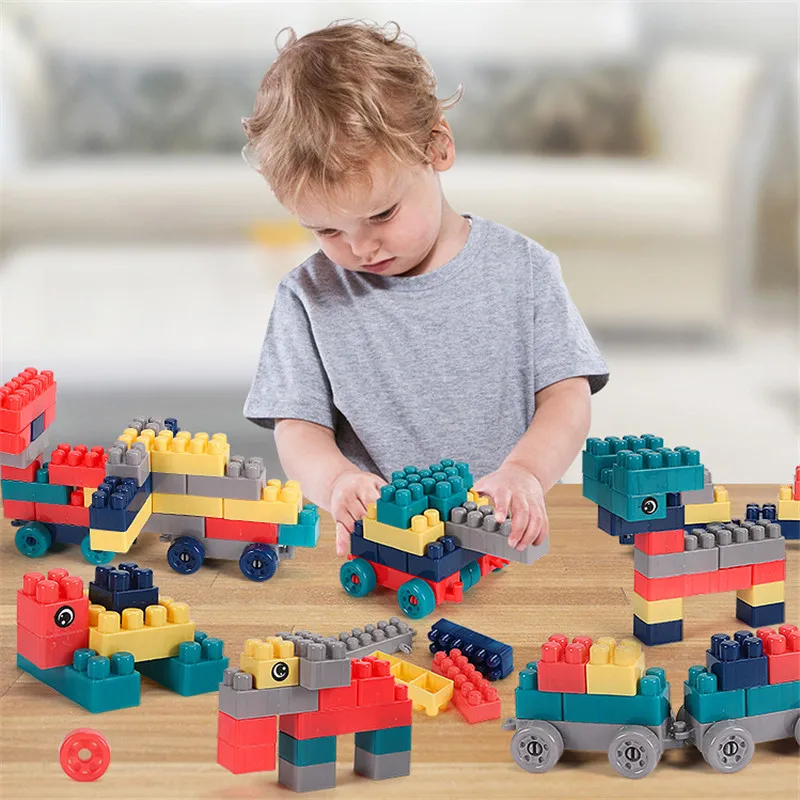 100Pcs Montessori Learning early Education juguetes kindergarten DIY particle toys assembly plastic building blocks 100Pcs Montessori Learning early Education juguetes kindergarten DIY particle toys assembly plastic building blocks