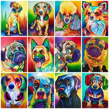 

EverShine Diamond Painting Full Square Dog Picture Rhinestones Diamond Embroidery Animals Cross Stitch Handmade Art Home Decor