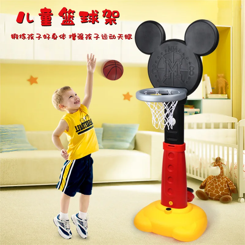 

Disney Genuine Mickey Multi-purpose basketball rack Lift-up Children's toys with music loops
