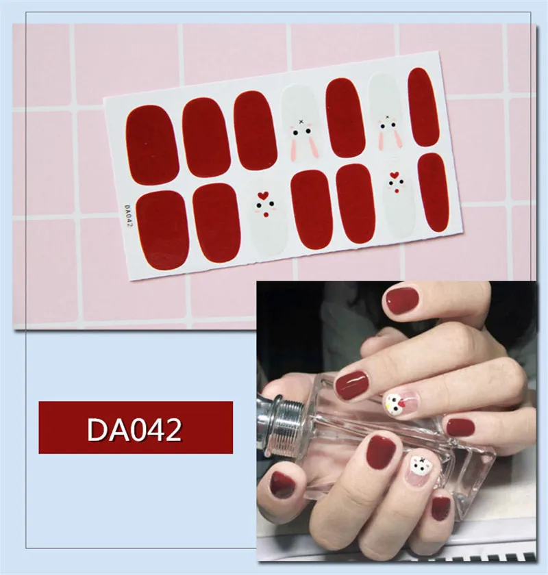 Nail Stickers 14pcs/sheet Environmental Protection Waterproof Oil Film Decorations DIY Manicure Slider Art nail stickers,nail art decoration,nail decals