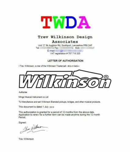 Wilkinson ST электрогитара тремоло система мост WOV02 хром серебро