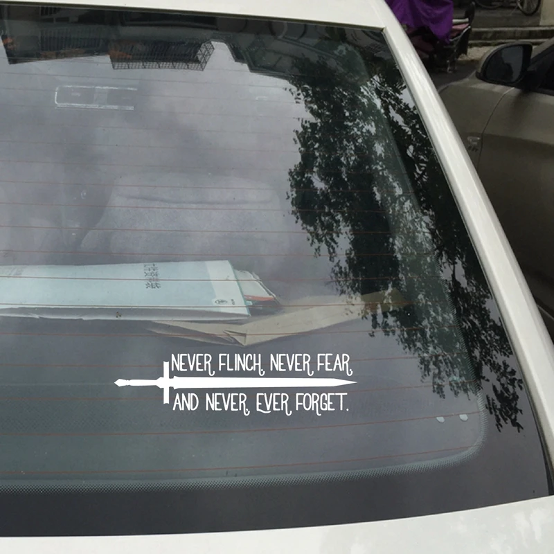 Never Flinch Vinyl Decals