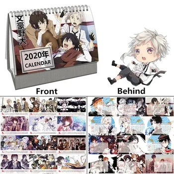 

2020 Anime Bungou Stray Dogs Desk Calendar DIY Cartoon Figure Calendars Daily Schedule Planner 2020.01~2020.12