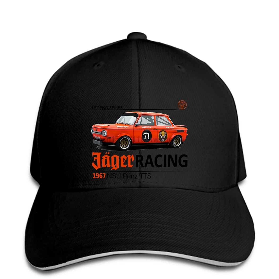 1967 NSU Prinz TTS Racing Jagermeister Baseball cap Rally WRC snapback hat Peaked | Аксессуары для одежды