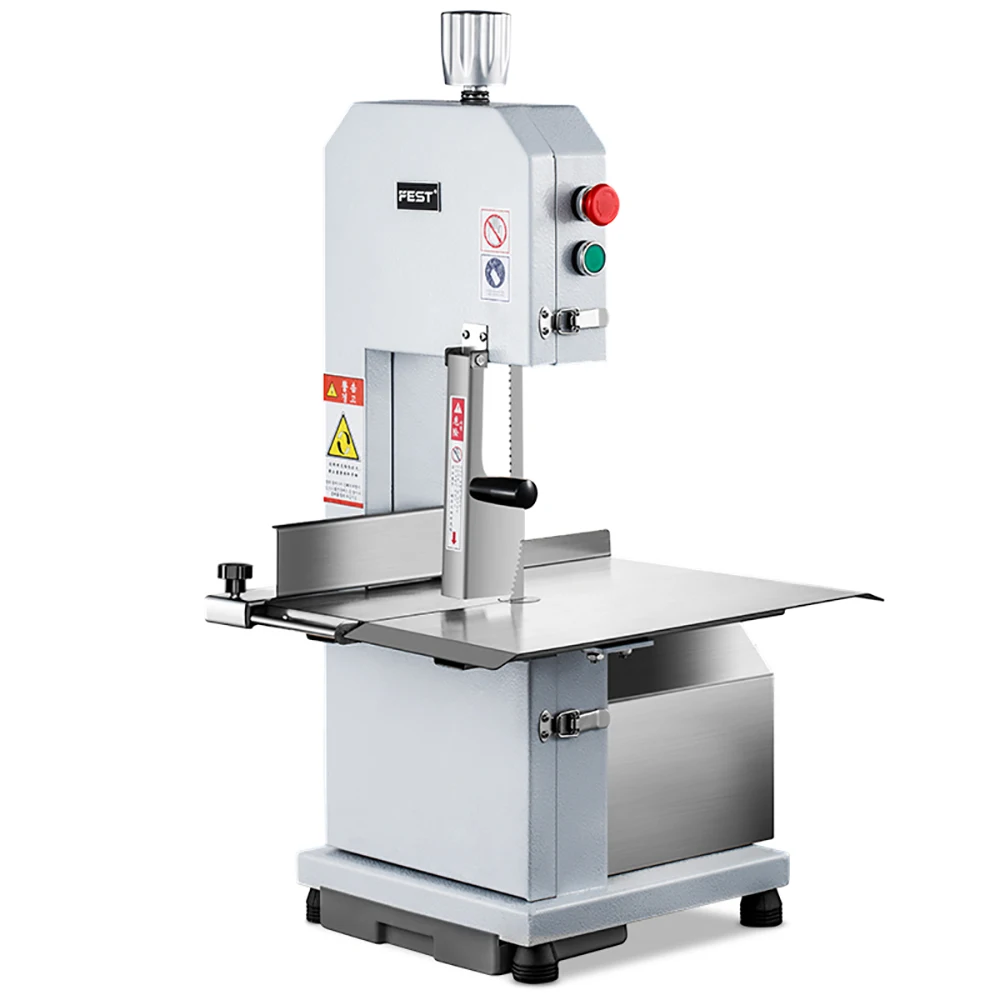 

220V Electric Commercial Bone Sawing Machine Meat Band Saw Desktop Bone Frozen Meat Cutting Machine 750W 1170M/MIN 200-300KG/H Y