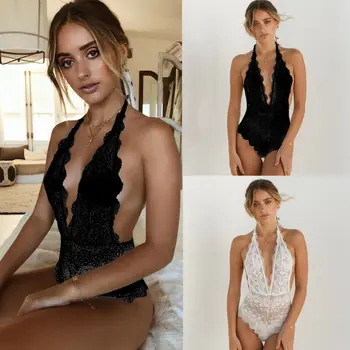 

Women's Lace Sexy Lingerie Nightwear G-string Bodysuit Babydoll Sleepwear Dress