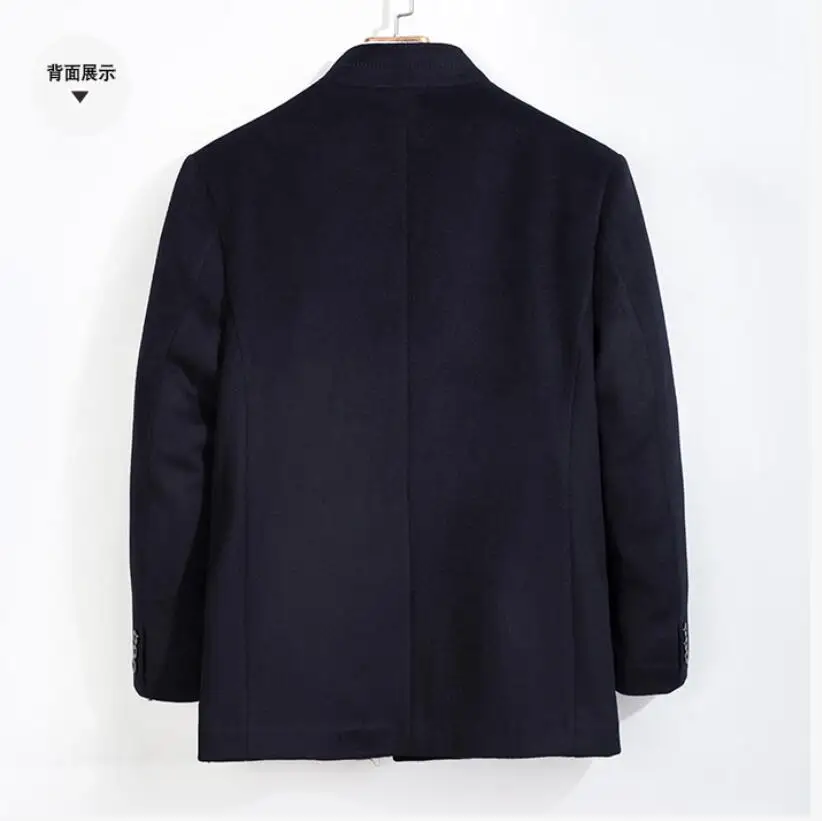 Новинка; большие размеры 8XL 7XL; Высококачественная зимняя куртка для мужчин; утепленное шерстяное пальто; куртки; верхняя одежда; Теплое повседневное шерстяное пальто для мужчин