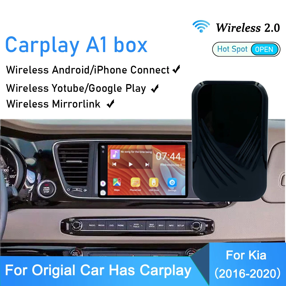 

For Apple Car TV Box For KIA Plug and play Wireless Carplay to Android System Mirrorlink Carplay Usb Dongle Wireless Video AIBox