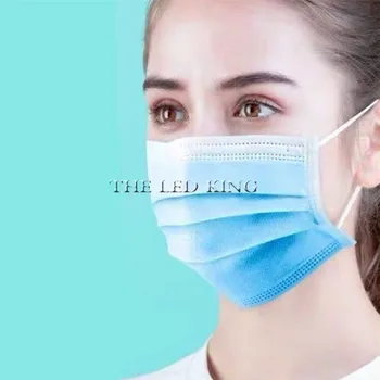 

DHL 100pcs Anti-Pollution 3 Laye Mask dust protection Disposable Face Masks Elastic Ear Loop Disposable Dust Filter Safety Mask