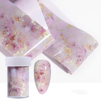 

Nails Transfer-Sticker Decals Nail-Foils-Sticker Butterfly Marble Pattern Pink Blue DIY Nail Manicure Decoration Decals 4*100cm