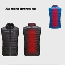 Нагревательный жилет, моющийся, зарядка от Usb, теплый жилет, контроль температуры, зимний, открытый, для кемпинга, Usb, самонагревающийся жилет для рыбалки