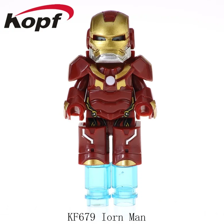20Pcs Wholesales Building Blocks Super Heroes Iron Man Mark 46 85 39 50 30 Rescuer Action Figures Toys Gift For Children KF1179 - Цвет: KF679 20Pcs No Box