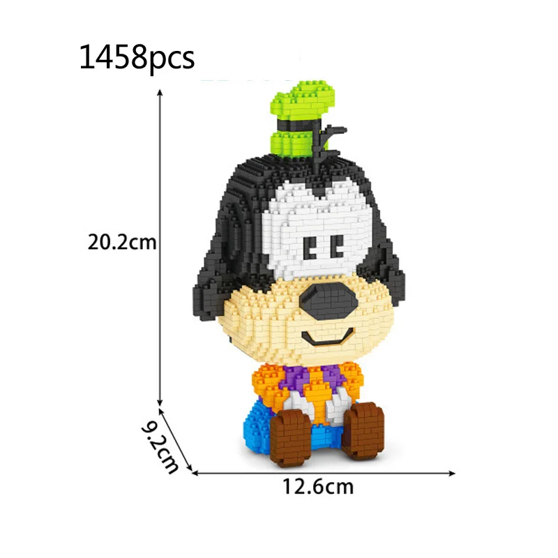 Милые Мультяшные животные Собаки Фигурки микро алмаз блок Goofies Plutoes nanobricks модель