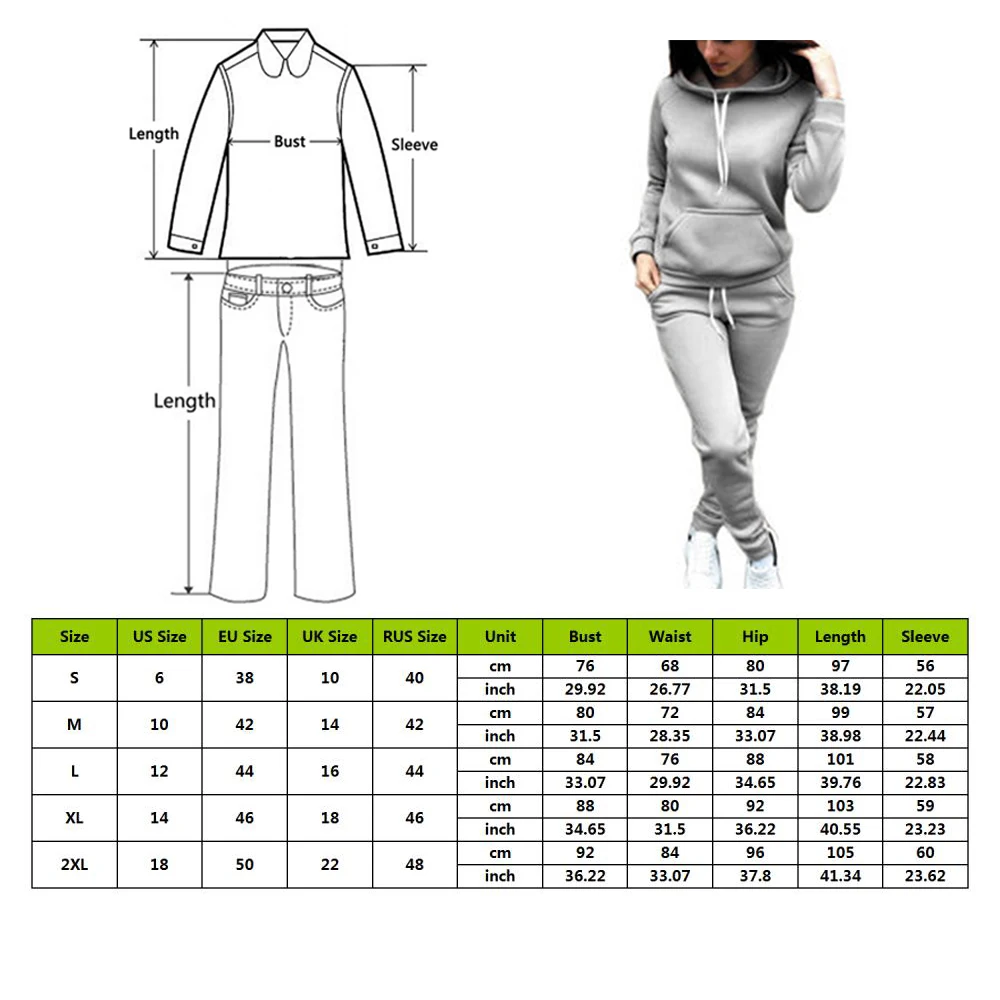 SHUJIN Autumn Women Hooded Sweatshirt Sets Casual Joggers Pockets Hoodies and Drawstring Sweatpants Sets Women 2 Pcs Oufit Set