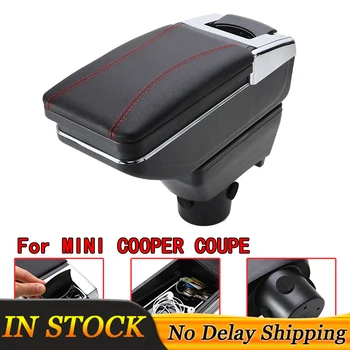 

For MINI COOPER COUPE Armrest Centre Console Storage Box Car Modified Arm Rest Cup Holder Ashtray Auto Accessories Car Styling